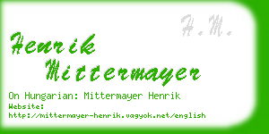 henrik mittermayer business card